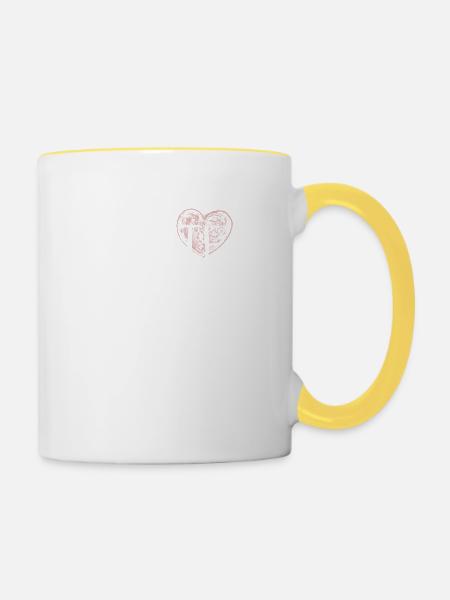 Beste Mutter - Tasse zweifarbig - Weiß/Gelb