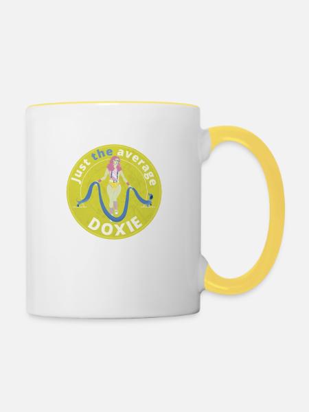 Nur der durchschnittliche Doxie. - Tasse zweifarbig - Weiß/Gelb