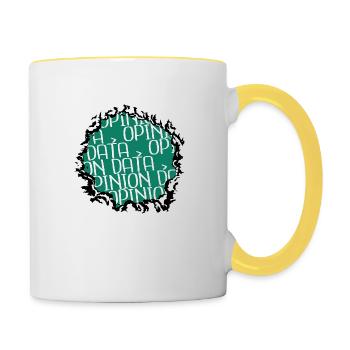 Fullstack développeur docteur présenter l’humour informatique - Mug contrasté - blanc/jaune - Droite