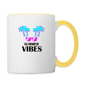 Summer Vibes - Contrasting Mug - white/yellow - Right