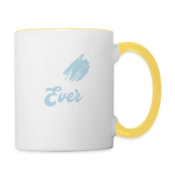 Best dad ever - Tasse zweifarbig - Weiß/Gelb - Rechts
