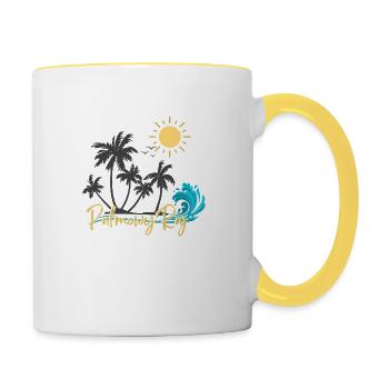 Palm Paradise - Contrasting Mug - white/yellow - Right