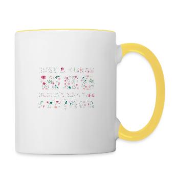 FUNNY JUST A NURSE WHO DOESEN'T LIKE THE SYRINGE - Mug contrasté - blanc/jaune - Droite