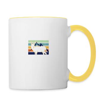 Deer Retro - Contrasting Mug - white/yellow - Right