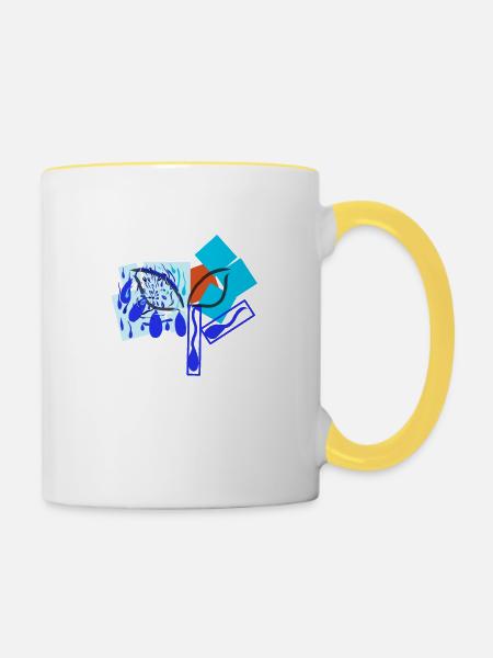 T-Shirt Revenge v2 00 - Tasse zweifarbig - Weiß/Gelb