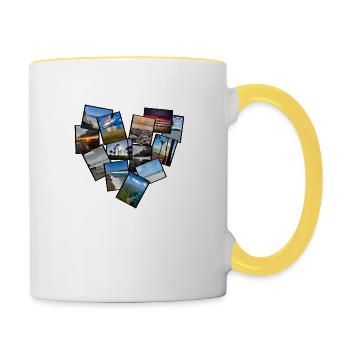 holiday vibes - Contrasting Mug - white/yellow - Right