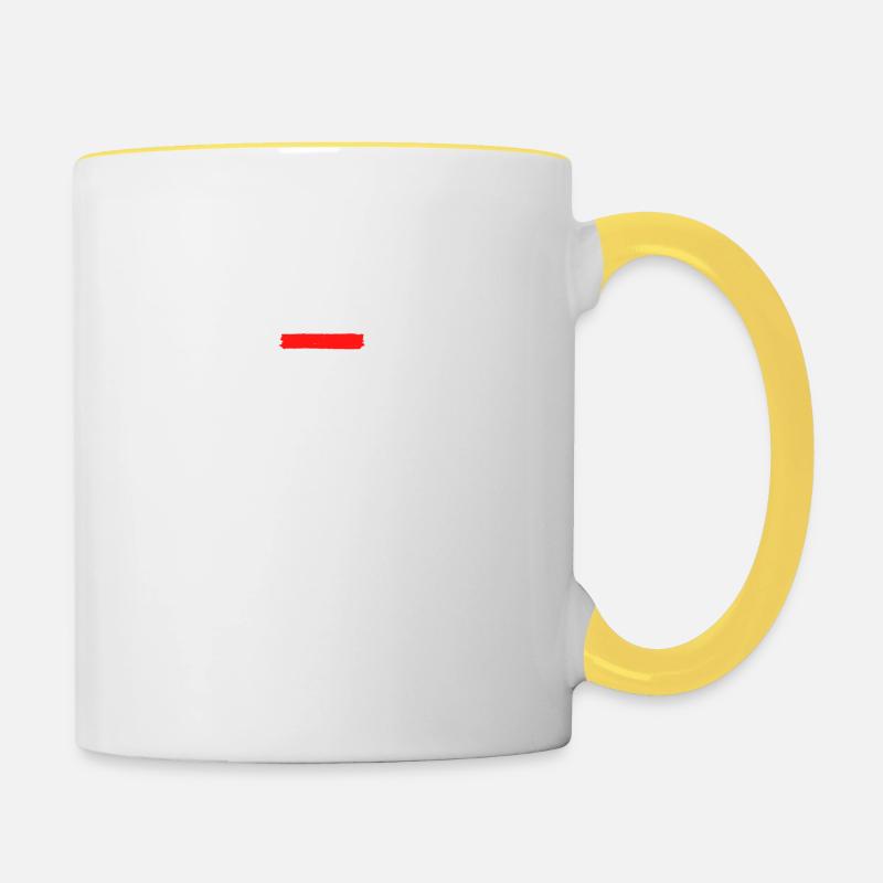 J’aime les trains - Mug contrasté - blanc/jaune