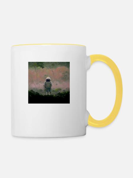 Lonely Voyager 008 - Tasse zweifarbig - Weiß/Gelb