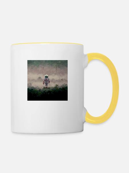 Lonely Voyager 016 - Tasse zweifarbig - Weiß/Gelb