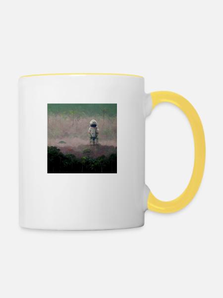 Lonely Voyager 027 - Tasse zweifarbig - Weiß/Gelb