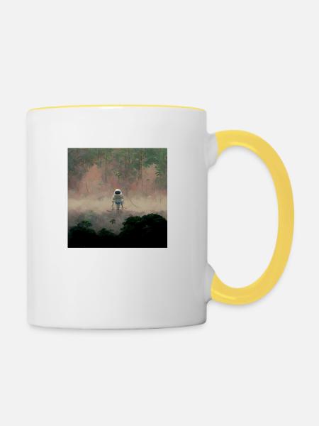 Lonely Voyager 035 - Tasse zweifarbig - Weiß/Gelb