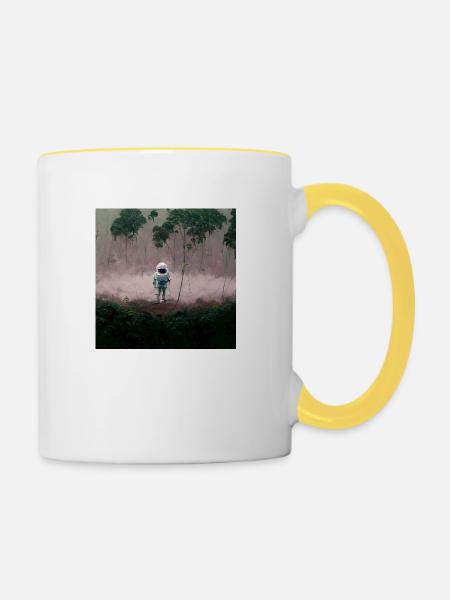 Lonely Voyager 033 - Tasse zweifarbig - Weiß/Gelb