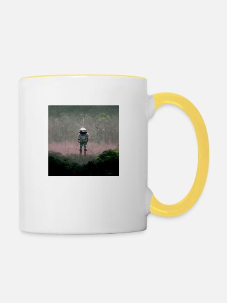 Lonely Voyager 039 - Tasse zweifarbig - Weiß/Gelb