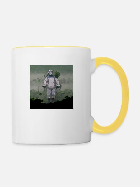 Lonely Voyager 037 - Tasse zweifarbig - Weiß/Gelb