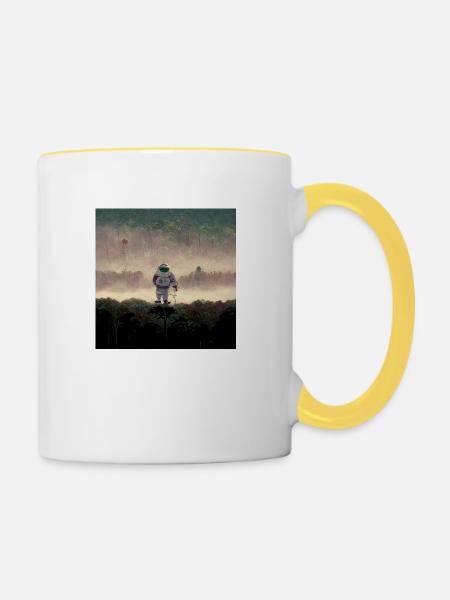 Lonely Voyager 050 - Tasse zweifarbig - Weiß/Gelb