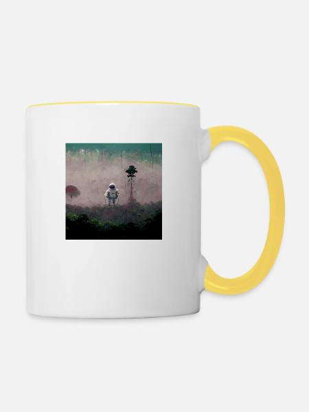 Lonely Voyager 042 - Tasse zweifarbig - Weiß/Gelb