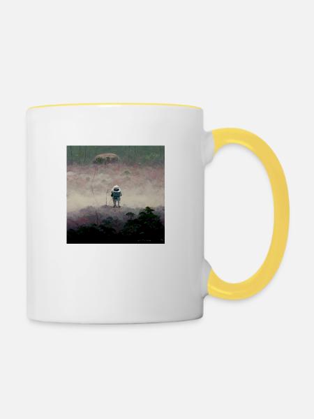 Lonely Voyager 044 - Tasse zweifarbig - Weiß/Gelb