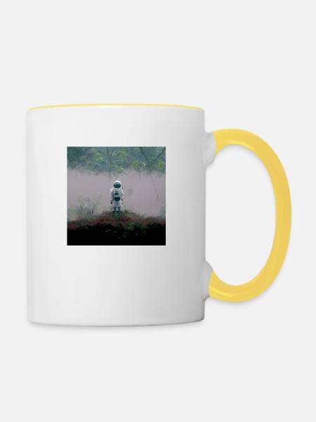 Lonely Voyager 051 - Tasse zweifarbig - Weiß/Gelb