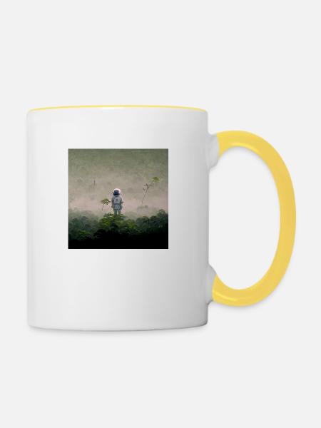 Lonely Voyager 071 - Tasse zweifarbig - Weiß/Gelb