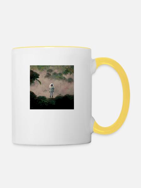 Lonely Voyager 080 - Tasse zweifarbig - Weiß/Gelb