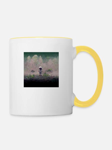 Lonely Voyager 048 - Tasse zweifarbig - Weiß/Gelb