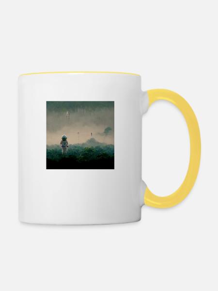 Lonely Voyager 074 - Tasse zweifarbig - Weiß/Gelb