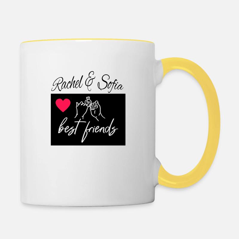 rachelsofia - Mug contrasté - blanc/jaune