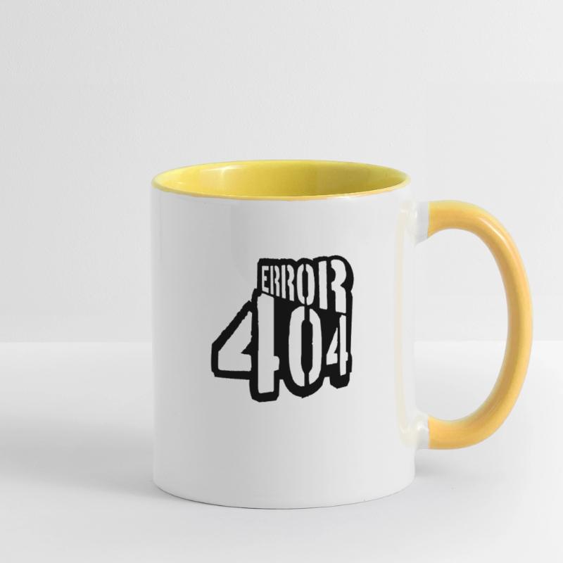 Problem Error 404 Message Contrasting Mug