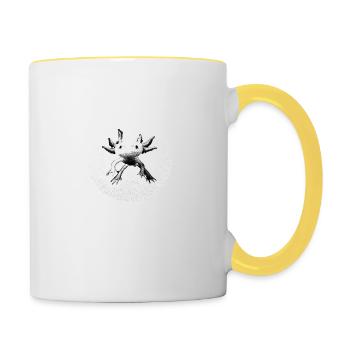 Axolotl - Mug contrasté - blanc/jaune - Droite