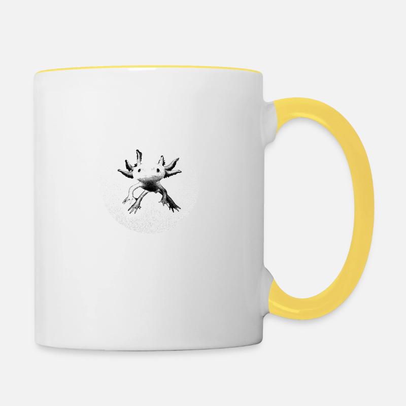Axolotl - Mug contrasté - blanc/jaune