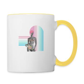 ladies night - Contrasting Mug - white/yellow - Right