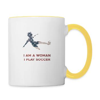 Women's Soccer - Contrasting Mug - white/yellow - Right
