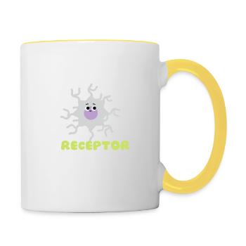 Funny Pun Receptor Nurse Preceptor Merci cadeaux - Mug contrasté - blanc/jaune - Droite