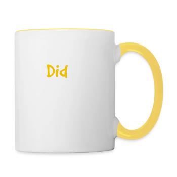 I Did It Funny Dog Lover Puppy Lover Dog Owners Ho - Contrasting Mug - white/yellow - Right