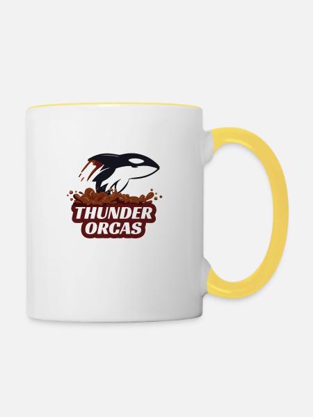 Thunder Orcas 2022 - Tasse zweifarbig - Weiß/Gelb