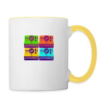 Chambre Vintage - Mug contrasté - blanc/jaune - Droite