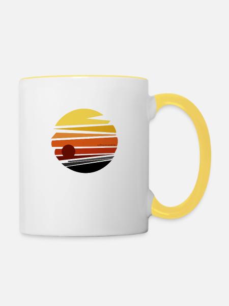 walking on sunshine - Tasse zweifarbig - Weiß/Gelb