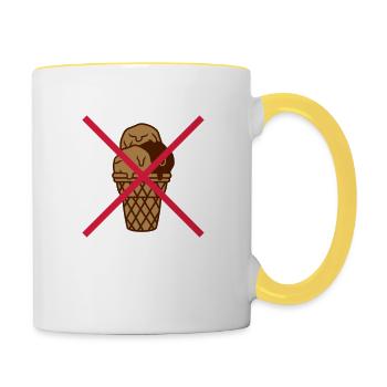 No Ice Balls Waffle Zone - Contrasting Mug - white/yellow - Right