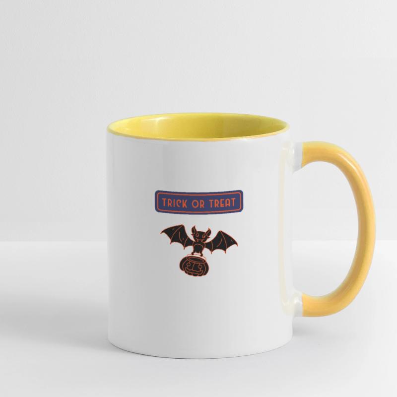 Süßes oder Saures einfaches Halloween Tasse zweifarbig