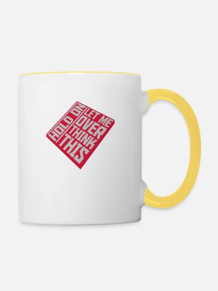 Let me overthink this - Tasse zweifarbig - Weiß/Gelb