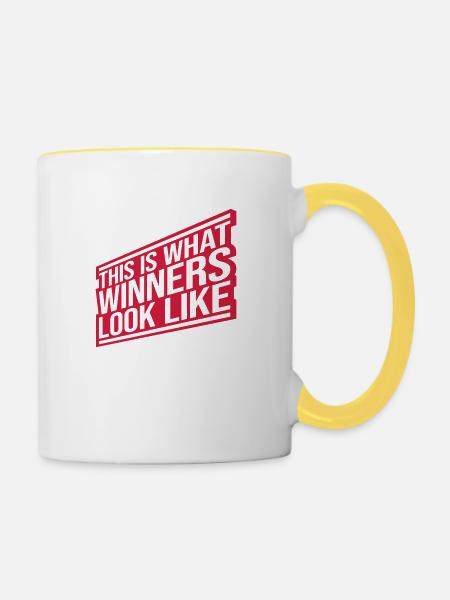 What Winners Look Like - Tasse zweifarbig - Weiß/Gelb