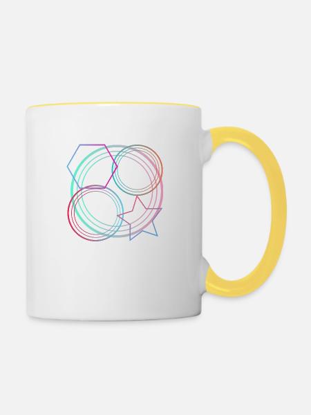 Farbform - Tasse zweifarbig - Weiß/Gelb