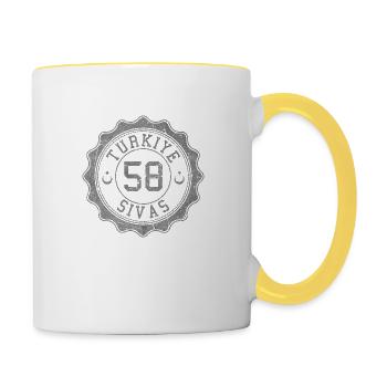 Sivas - Tasse zweifarbig - Weiß/Gelb - Rechts