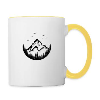 Log Out Go Explore - Contrasting Mug - white/yellow - Right