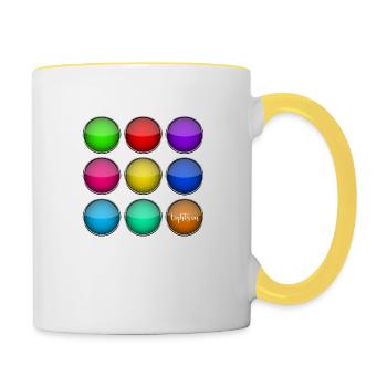 Lights on - Tasse zweifarbig - Weiß/Gelb - Rechts