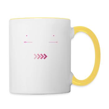 parfaite de la tête aux pieds - Mug contrasté - blanc/jaune - Droite