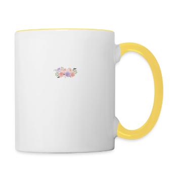Gartenzitat Gartenarbeit - Tasse zweifarbig - Weiß/Gelb - Rechts