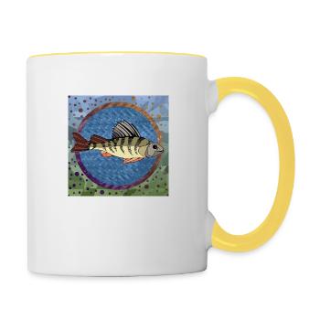 Fisch - Tasse zweifarbig - Weiß/Gelb - Rechts