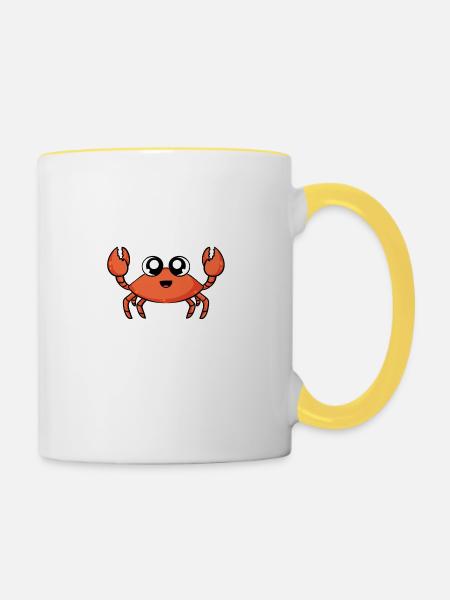 Langusten kochen - Tasse zweifarbig - Weiß/Gelb