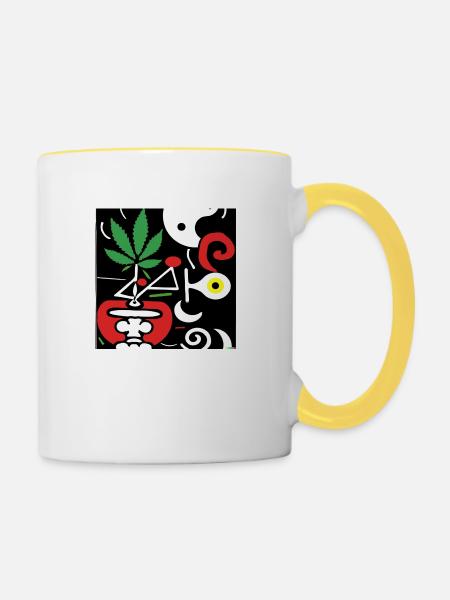 MoJamba109 - Tasse zweifarbig - Weiß/Gelb